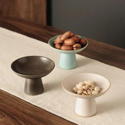 Tavă cu picioare înalte pentru răcoritoare Farfurie cu fructe Bol pentru salată Farfurie rotundă din ceramică Tavă pentru gustări Vasă pentru prăjituri Bol pentru desert Farfurii cu fructe uscate