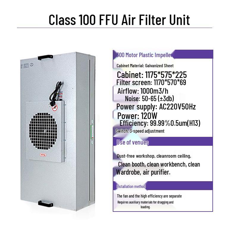 Class 100 Cleanroom FFU Fan Unit with Air Purifier Filter