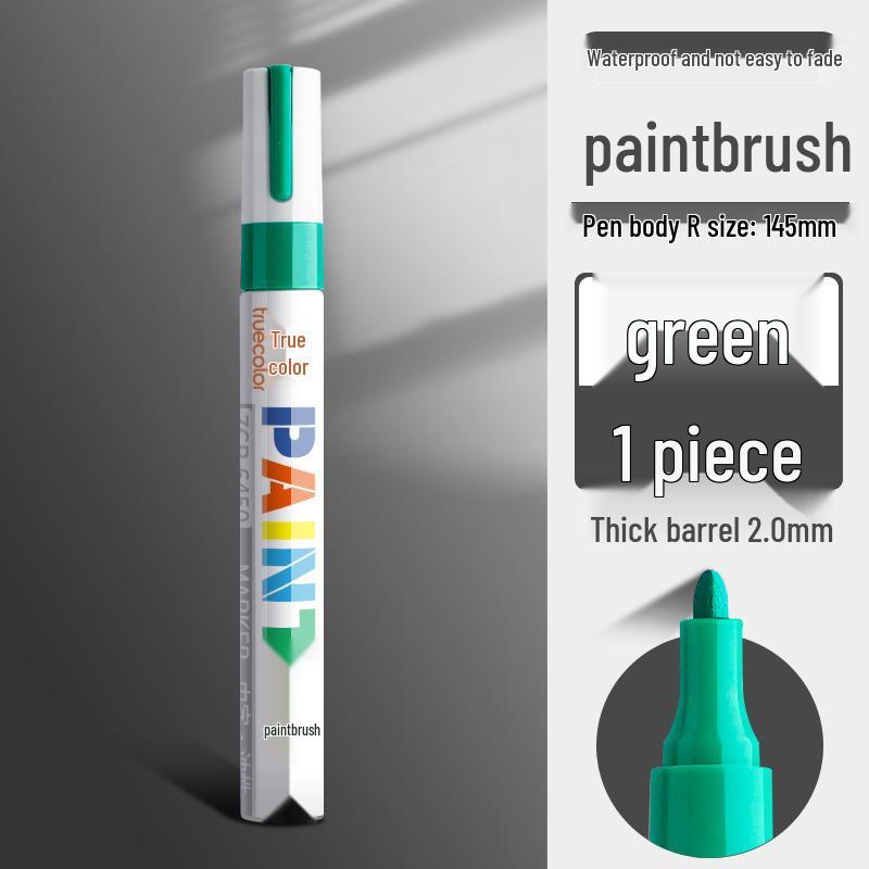 Durable True Color Paint Marker: Waterproof, Oil-Proof, Fade-Resistant, Industrial-Grade Silver, Black & White Touch-Up for Tires