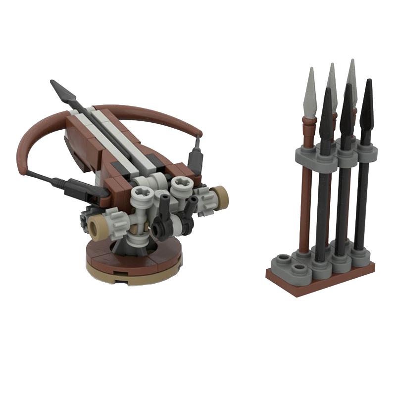 MOC Creative Expert Ideas Military Medieval Weapon Crossbow Catapult Crane Bricks Building Blocks DIY Toys for Children Gifts