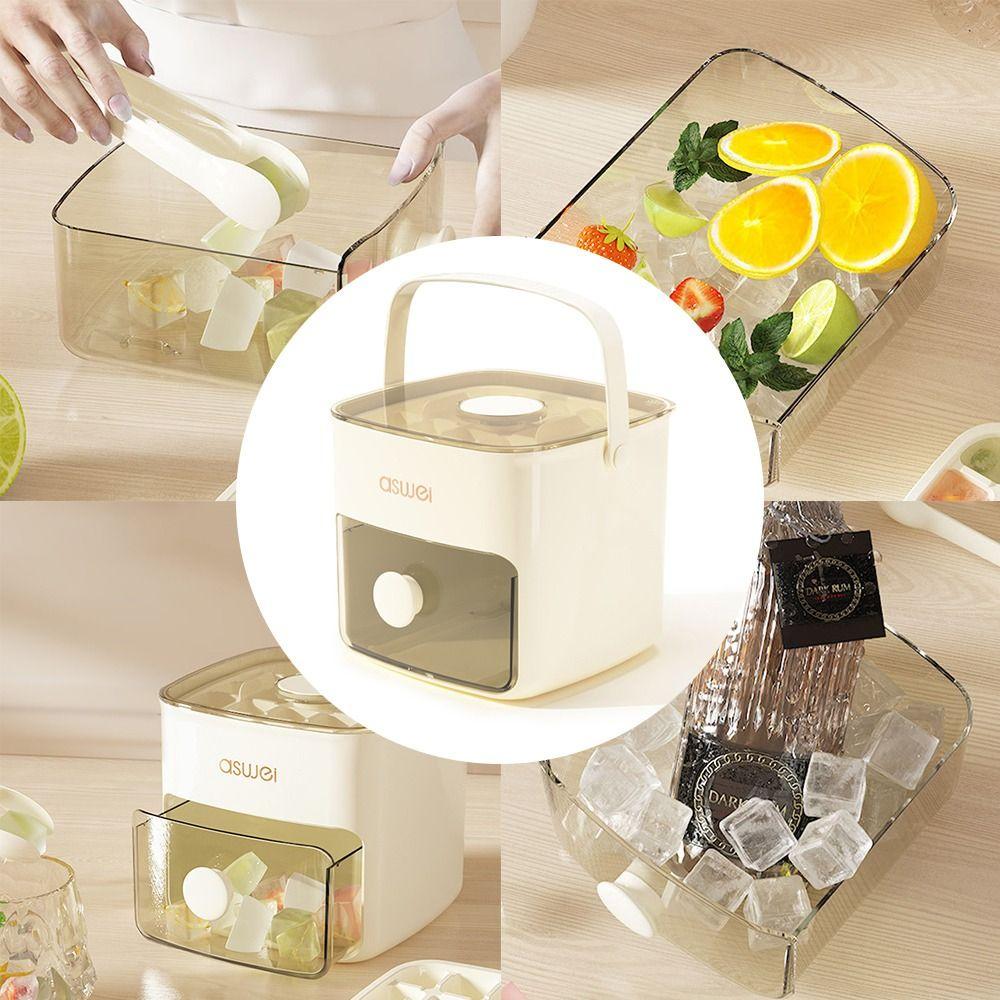 

Double Layer Ice Box Plastic Ice Cube Maker Reusable Ice Cube Mold