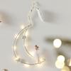 Five-Pointed Star/Moon Decorative Pendant Winter Ceiling Window Ornament Elegant Wall Hanging Christmas Tree Decoration