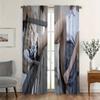 Pure and Innocent Girl Printed Curtains, Pole Bag Curtains, Bedroom and Living Room, Home Decoration, Room Decoration