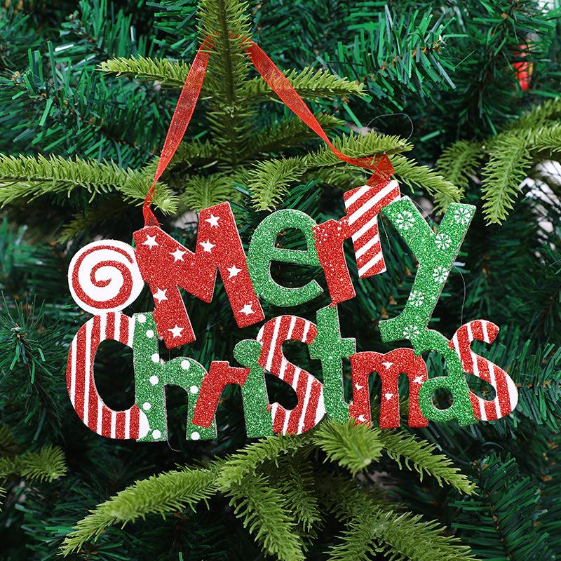 Christmas Tree Decoration Letter Board, Christmas Decoration, Hanging Board, KT Board, Merry Christmas