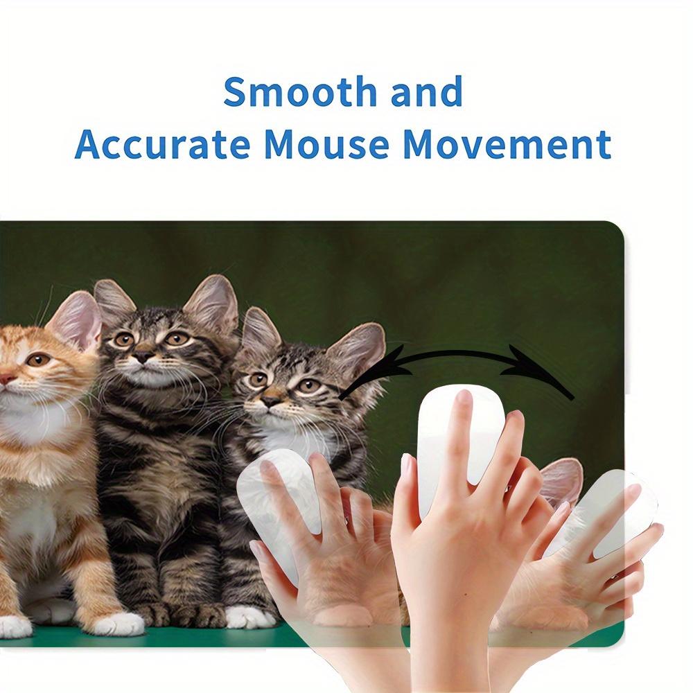 1 Stück Großes Gaming-Mauspad, UV-reaktive rutschfeste Schreibtischmatte, Waschbares PolyesterKatze, Katze, Entzückendes Computerpad mit Lebendiger Spielmaschine Pr