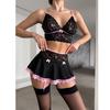 Sexy Erotic See Through Lingerie Nurse Uniform Bra and Skirt Sexy Cosplay Lingerie Underwear Garter Set Porno Nightie Costumes