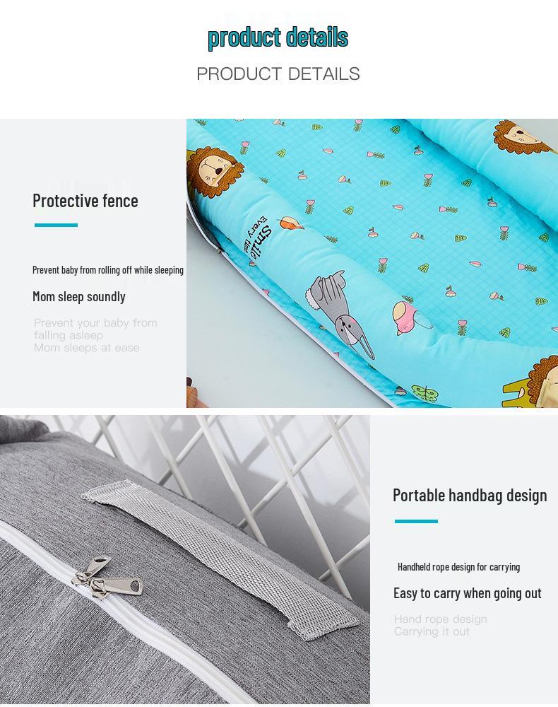 Portable Hermommy Baby Nest Pillow Bag: Cross-Border Mummy Bag & Bed-in-Bed Crib