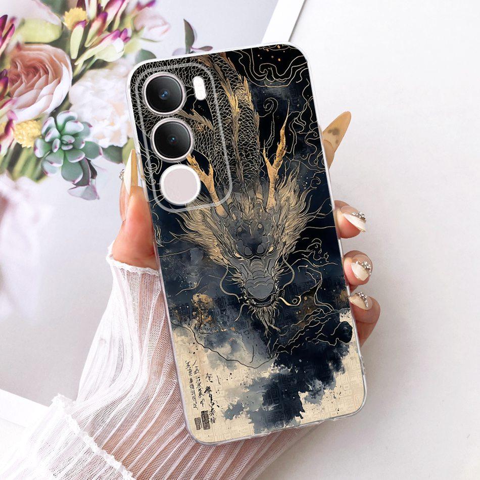 For Vivo Y19s Pro Cool Dragon Tiger Pattern Phone Case For Vivo Y19s Y 19S Pro V2419 Soft Silicone TPU Cases