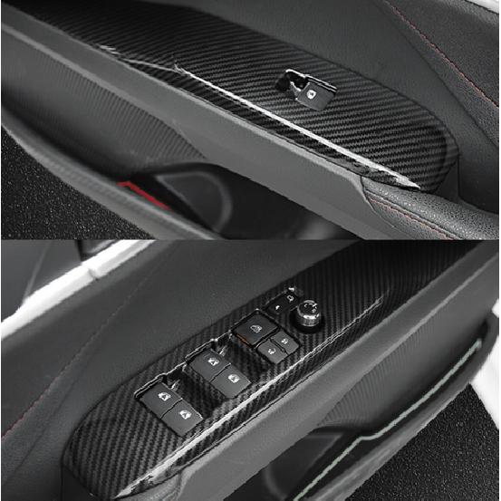 For Toyota Camry 2018- Carbon Fiber ABS Window Lift Switch Button Panel Trim