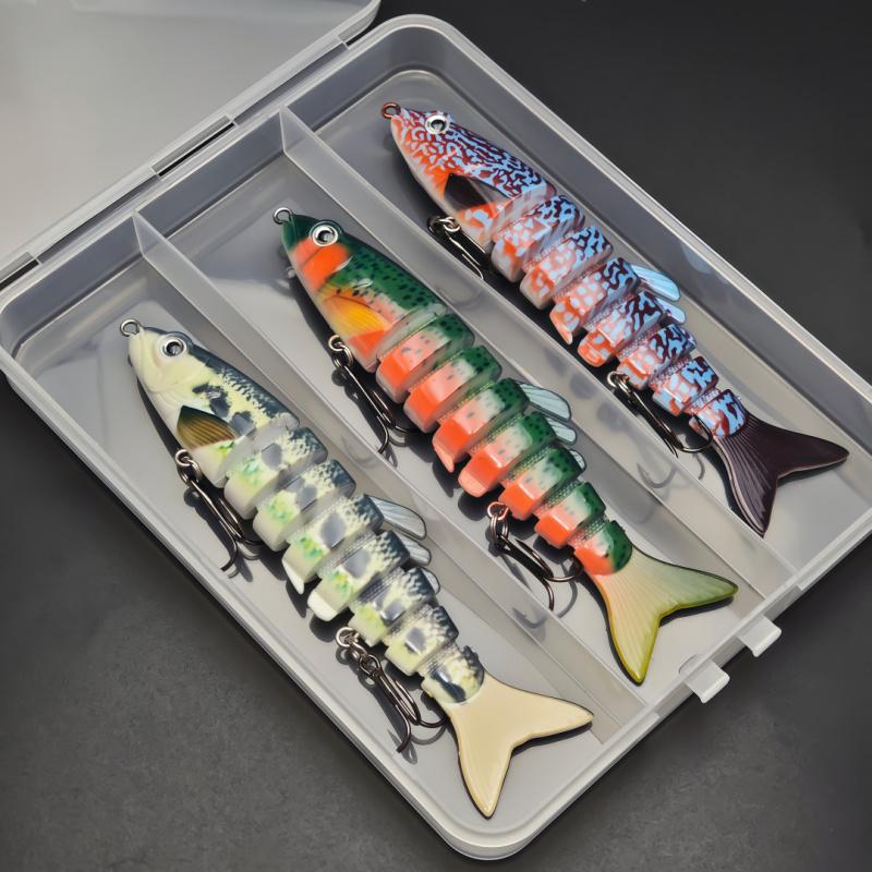 8-Section Lure Biomimetic Segmented Bait Submerged In Water For Long-Distance Freshwater Sea Fishing, Including Perch Fishing Gear