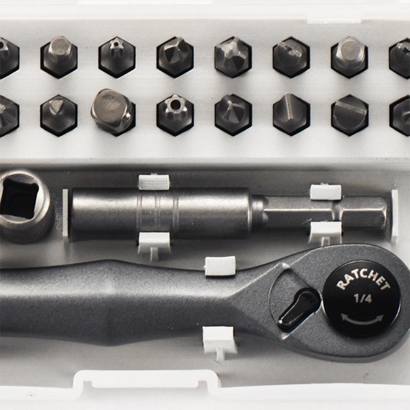 25 in 1 Ratchet Screwdriver Set Wrench Narrow Space Repair Steel Multi Bit Tool Kit with Socket Heads Hand Tool