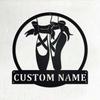 Metal Sign Ballerina Silhouette Custom Home Decor Door Plate Outdoor Kitchen Wall Art Gift