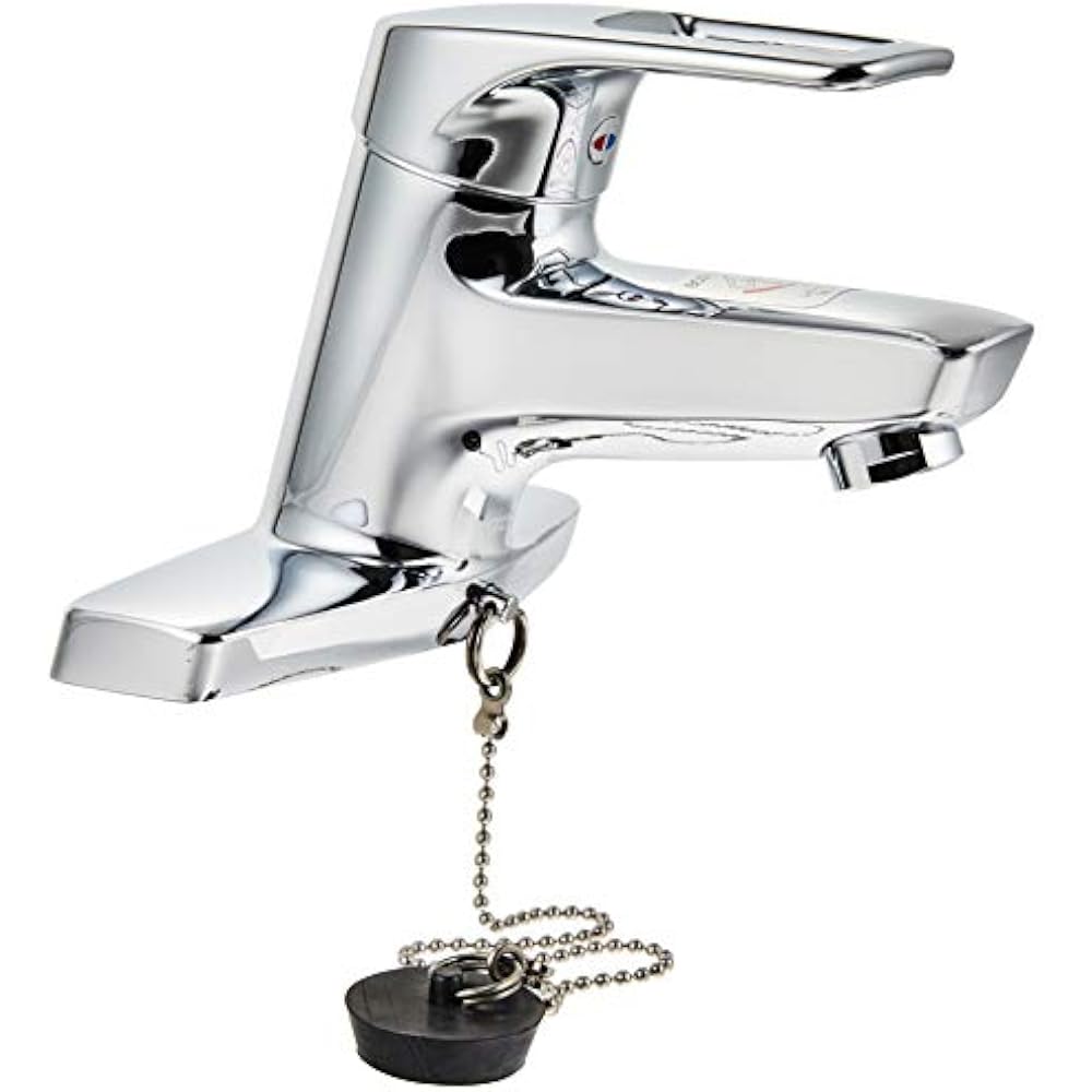 TOTO TLHG30EGR Washroom Faucet with Stand, 2 Holes, Eco Single Rubber Stopper Type (Replacement) ...