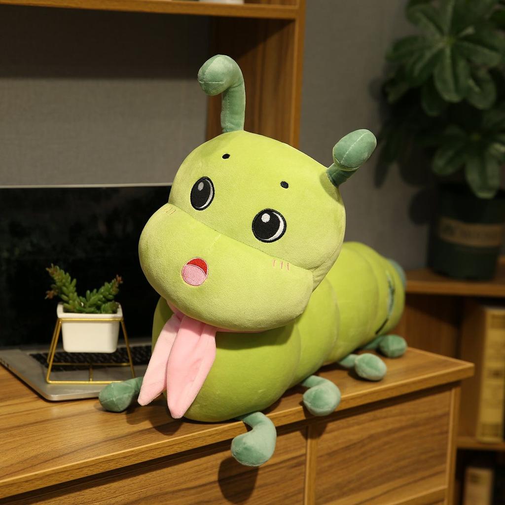80Cm Colorful Caterpillar Plush Toy Silkworm Baby For Soft Hold Pillow Doll Boys Girls High Quality Peluche Cushion New Gifts