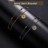 Cazador Stainless Steel Spiral Swirl Maze Charm Bracelet Double Layer Beads Chain Bracelets for Women Jewelry Gift 2026 New