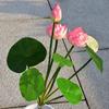 Artificial lotus lotus with lotus leaf Buddhist temple temple offering Buddha decorative flower fake flower plastic flower