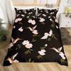 Hummingbird Floral Duvet Cover Birds Bedding Set Blue Green Spring Wild Animals Botanical Comforter Cover Polyester Quilt Cover