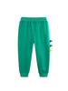 Autumn Boys' European Style Dinosaur Embroidered Sweatpants - Knit Cotton Sports Trousers