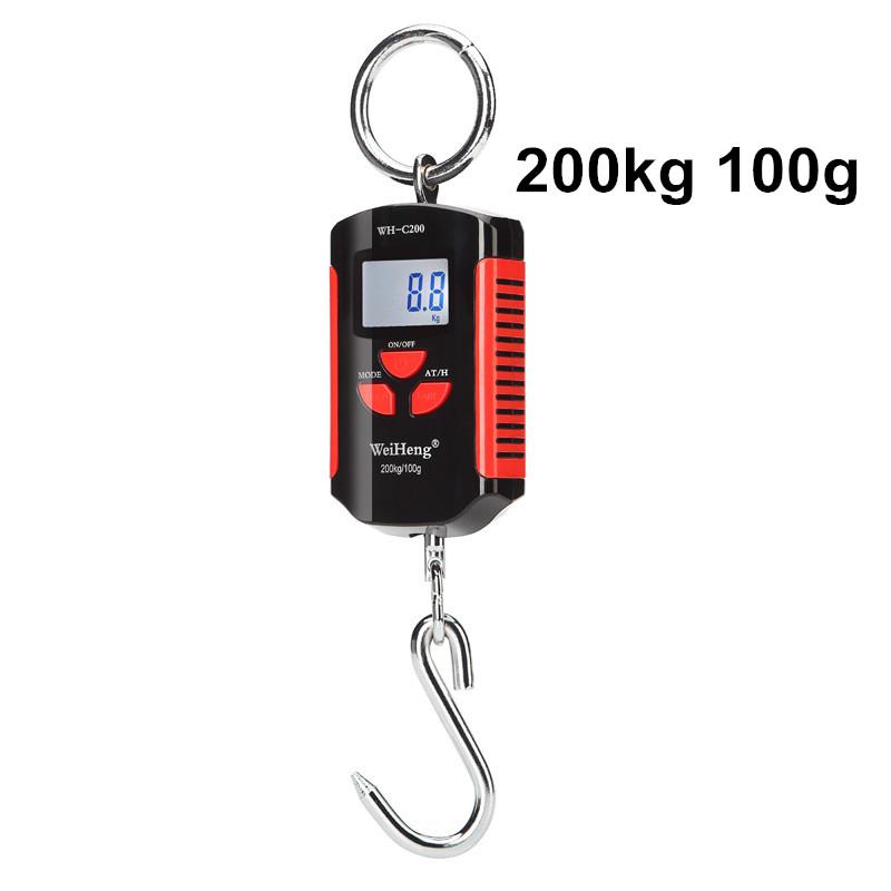 Kranwaage 200kg/100g 300kg/50g 500kg/100 LCD Gepäckwaage Schwerlast Hängewaage Tragbar Edelstahl