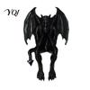 Creative Birthday Gift 3D Printed Melancholy Gargoyle Figurine, Gothic Dark Demon Edge Sitter Statue Aesthetic with Bat Wings, Halloween Desktop