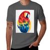 Red Parrot Tshirt Urban Style Casual Short Sleeve Top