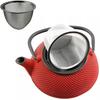 Kettle 0.8L Cast Iron Teapot Infuser Tea Strainer Set + Warmer