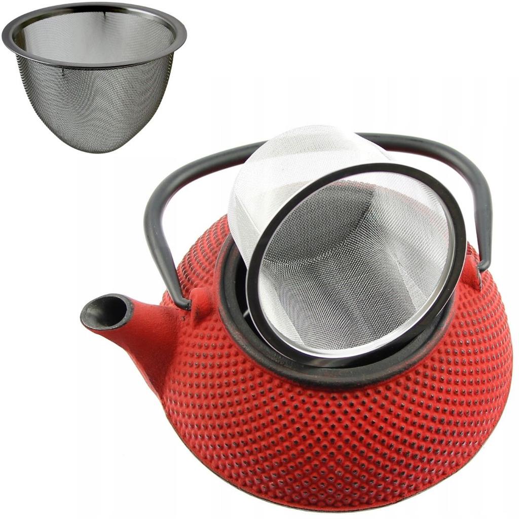 Kettle 0.8L Cast Iron Teapot Infuser Tea Strainer Set + Warmer
