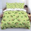Avocado Bedding set, 3D Pattern Soft Microfiber Bed duvet cove Set, Fruit Quilt Cover and Pillow Cover 50 X 75 cm With Zipper