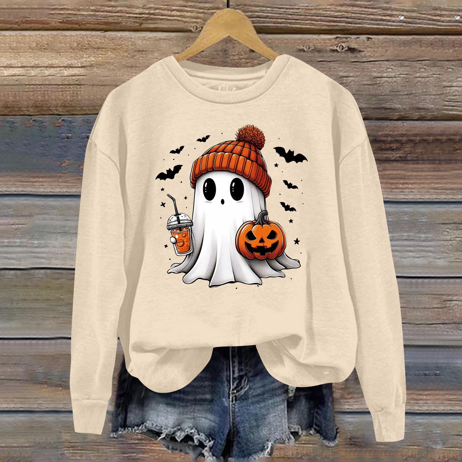 Женская модная повседневная однотонная толстовка с длинным рукавом S белый — фото 3