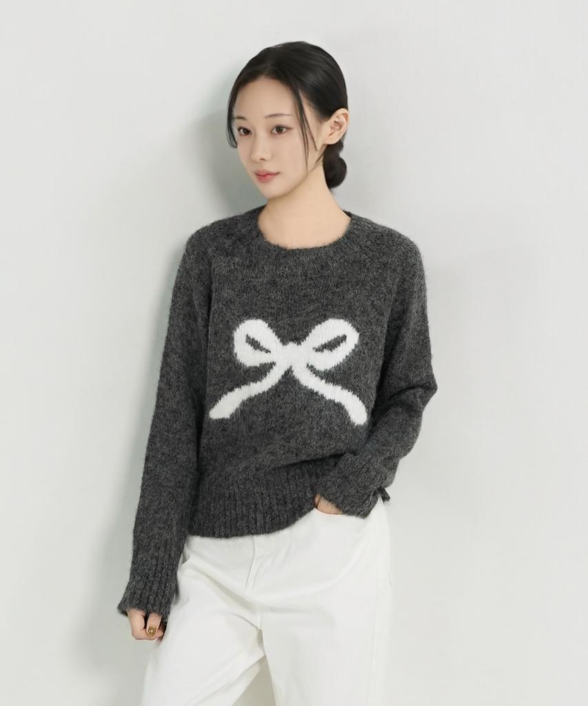 Keulleiseu Audrey Ribbon Point Knit_Light Purple