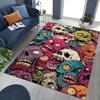 1pc Zombie Apocalypse Chair Mat: Colorful Skulls and Eyes Office Rug - Festival Gift, Universal for Seasons, Suitable for Home Decor, Gaming Room, Bed