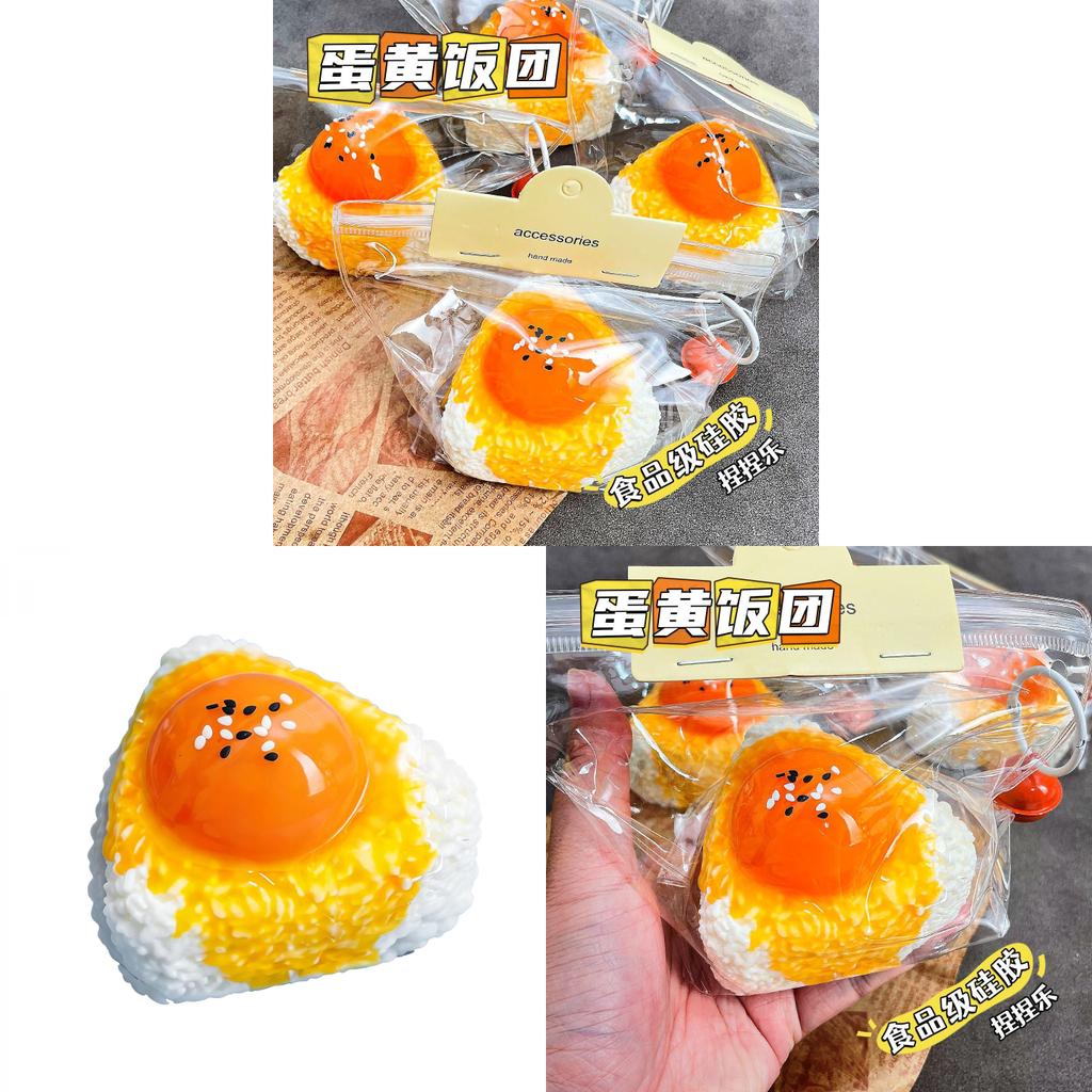 Food Grade Silicone Egg Yolk Rice Ball Stress Relief Toy For Kids And Adults