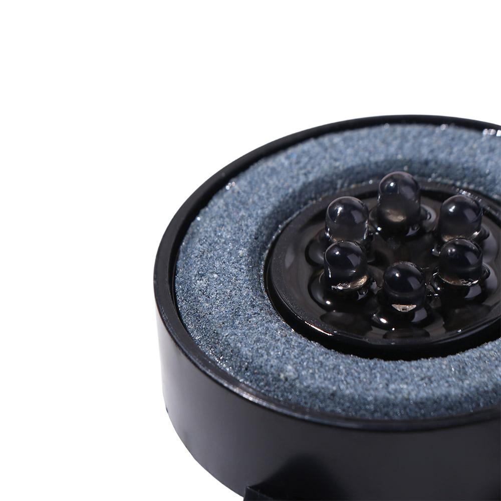 Convenient LED Fish Tank Light Waterproof Round Air Stone Disk Lamp Plastic with 6 Color Changing Leds Aquarium Light Pool