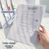 Thickened Double Rod Test Paper Organizer - Large Capacity File Bag with Pull Rod for Student Swivel Folders