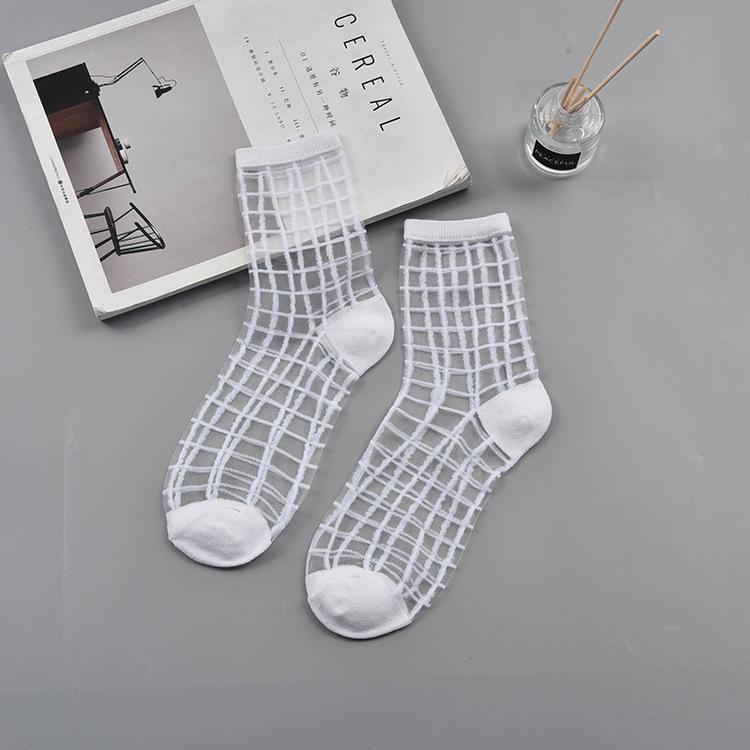 Skarpetki damskie wiosenno-letnie cienkie przezroczyste szklane pończochy skarpetki kryształowe Japońskie skarpetki skarpetki łódkowe