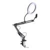 Overhead Ring Light with Phone Clip Adjustable Desktop Ring Light for Beauty Makeup Nail Art Live