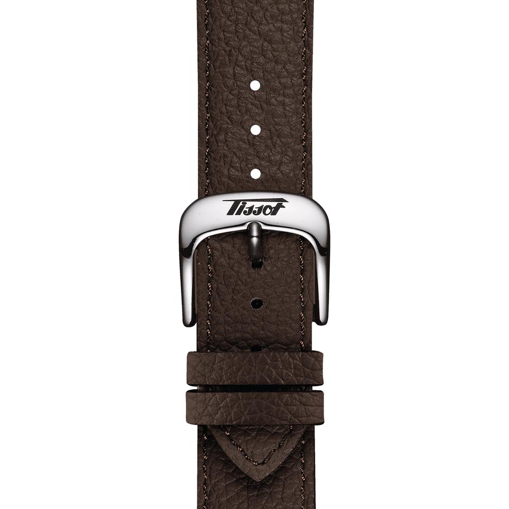 Tissot Leather Strap Gray Dial Men's Fashion Watch T142.464.16.062.00