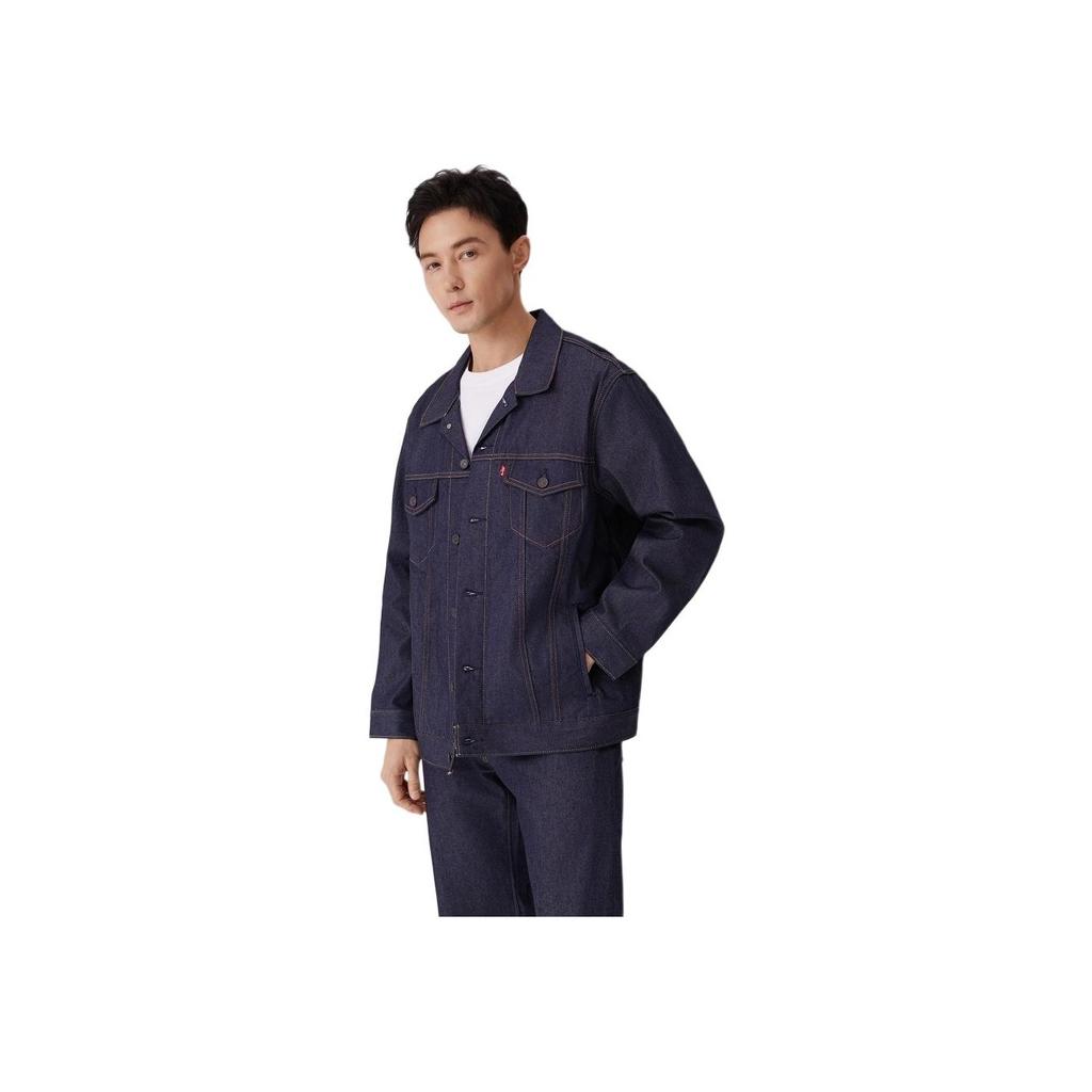 Levis Comfortable Loose Fit Button Down Long Sleeve Denim Jacket Men Jackets Denim-Blue A5782-0067