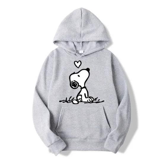 

2025 Unisex Loose Fit Velvet Hooded Sweatshirt with Cross Border Print Extra Large світло-сірий колір