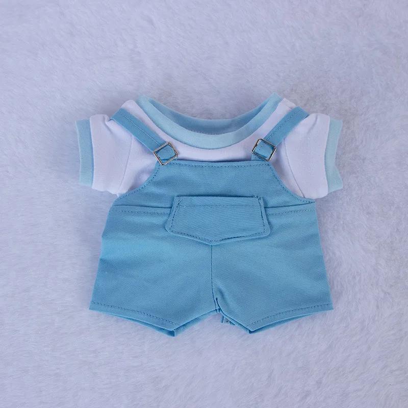 10cm 20cm Doll Clothes Outfit T-shirt Overalls Suspender Trousers Doll Accessories Changing Dressing Game Fans Gift Toy In Stock