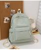Fashionable Outdoor Ladies Backpack With Alphabet Decoration And Solid Color Design For Commuting