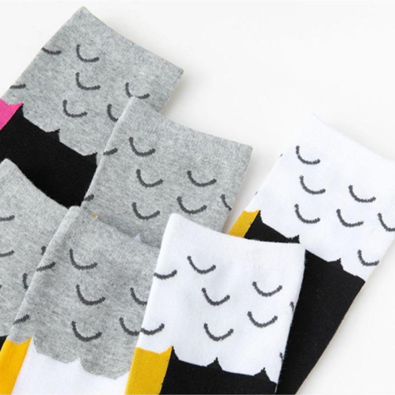 Ciorapi Gheare Pui Femei Bumbac Ciorapi Lungi Amuzan Desen Animat Picior Gheară Pui Imprimeu 3D Ciorapi Peste Genunchi