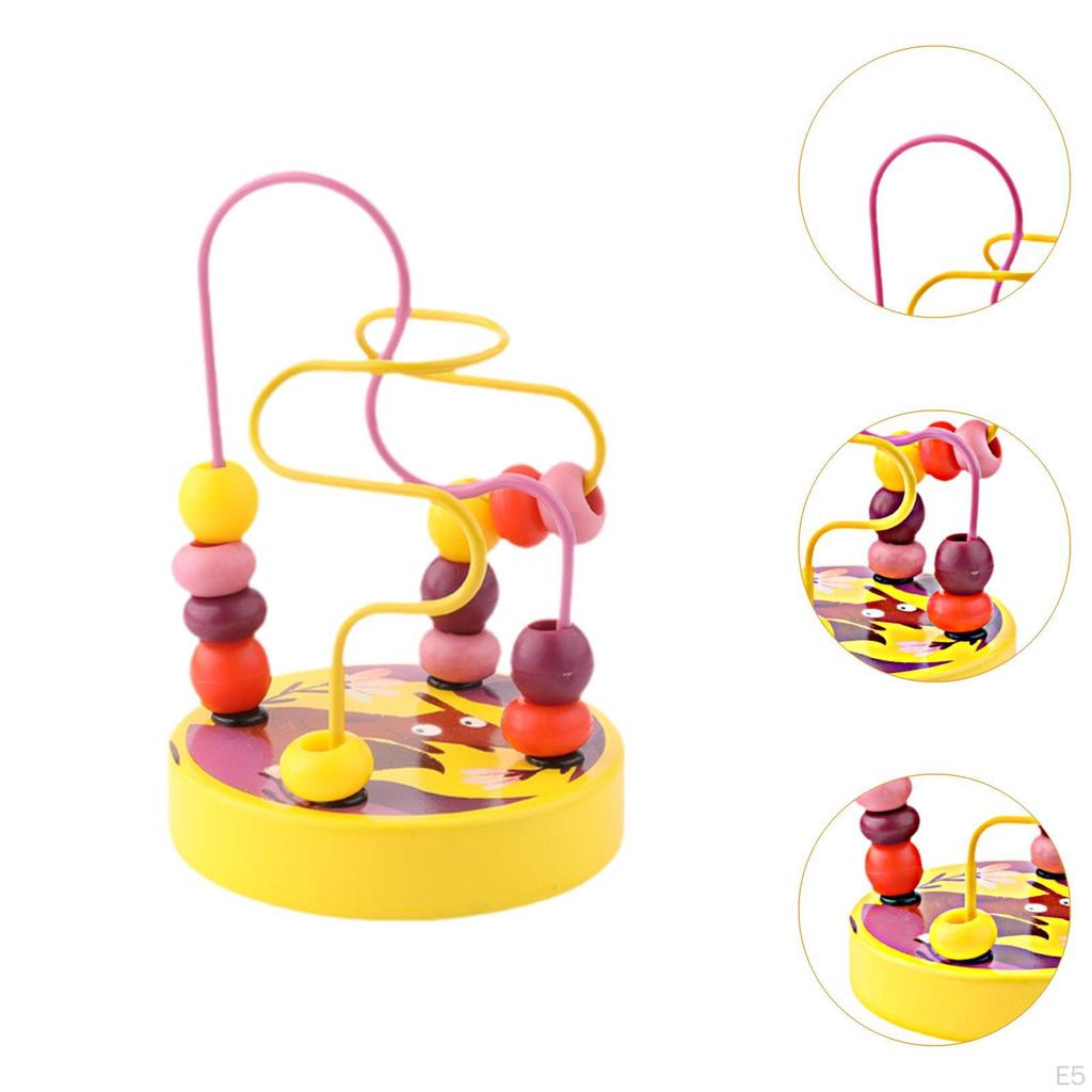 Bead Maze Game Motor Development Activity Circle Toy for Kids