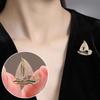 High End Temperament Badge Pins For Men Women Delicate Flash Drsmall Sailboat Brooch Anti Slip Buckle Clothing Accessories Gifts