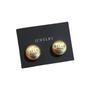 Matte Gold Frosted Round Ball Stud Earrings - Niche Design