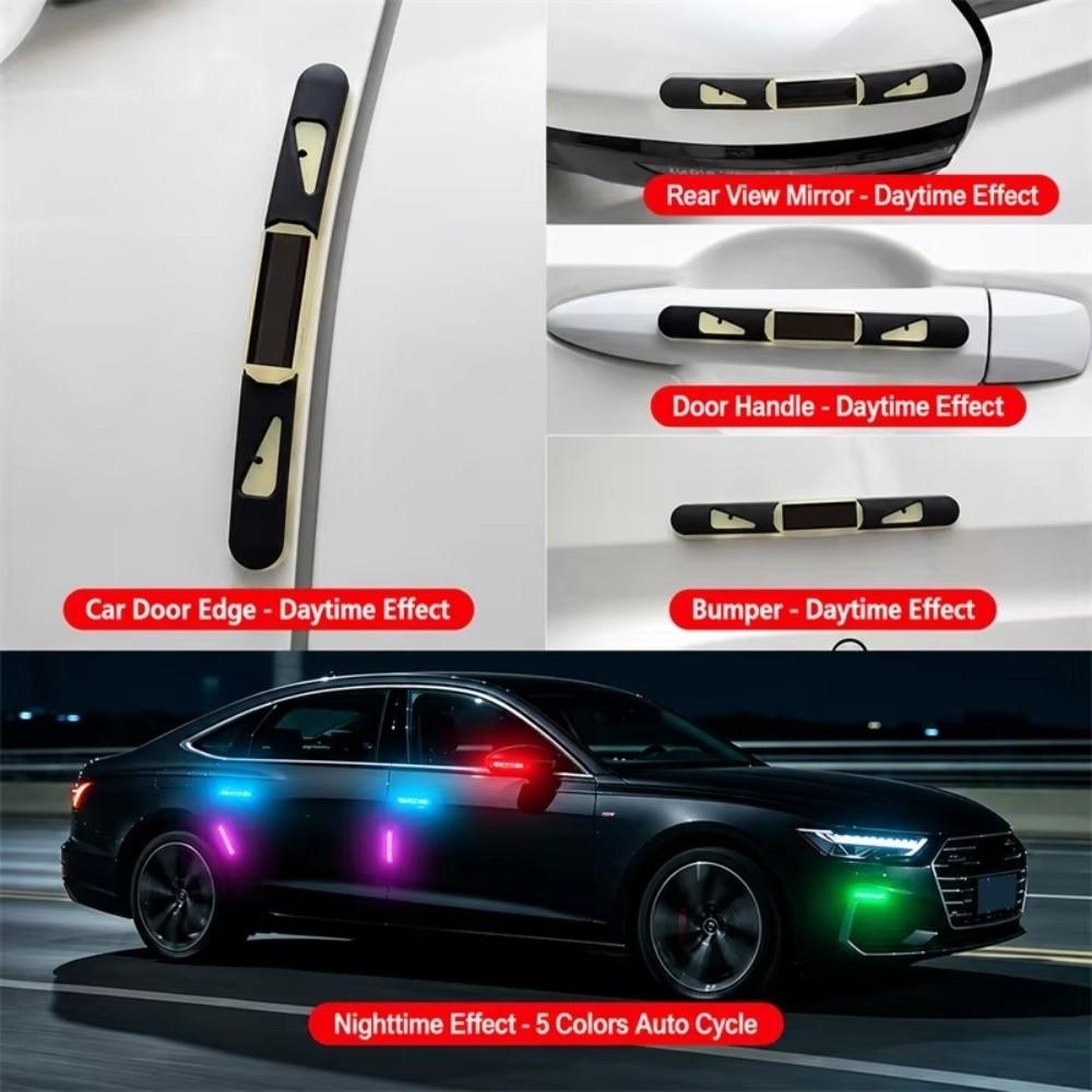 Cat Eye Car Door Anti-Collision Strip 5 Color RGB LED Light Bars  Car Accessories