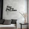 Metal Wall Art Elegant Script Family Sign Home Decor Living Room Bedroom Entryway