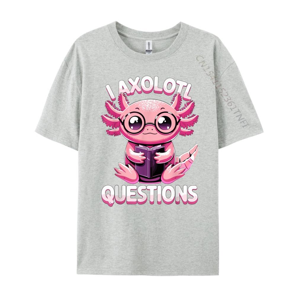 I Axolotl Questions Anime Kawaii Axolotl Kids Mens Designer Clothes T Shirt Men Leisure
