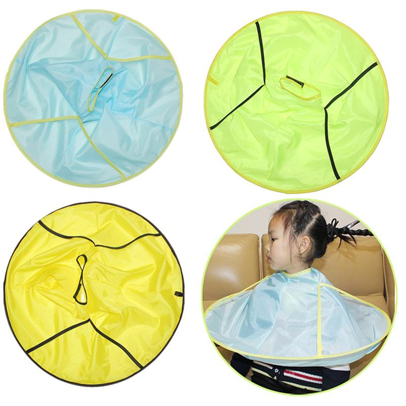 1Pcs Professional Children Colorful Hair Cutting Cape Salon Hairdresser Cloak Umbrella Cloth Foldable Kids Hairdressing Apron