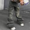Jeans Vintage Y2K a Vita Bassa da Donna Stampa Distressed Streetwear Pantaloni Ampi Pantaloni di Jeans